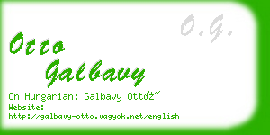 otto galbavy business card